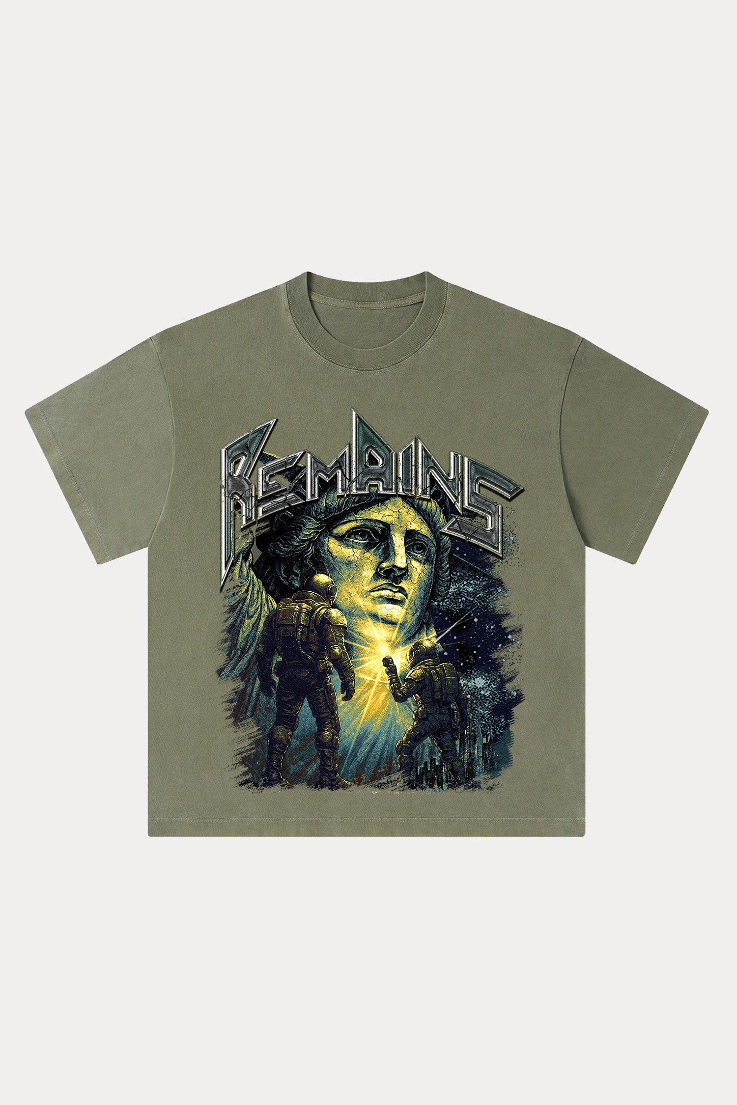 Evilnova Remains Washed Streetwear T-Shirt-Evilnova