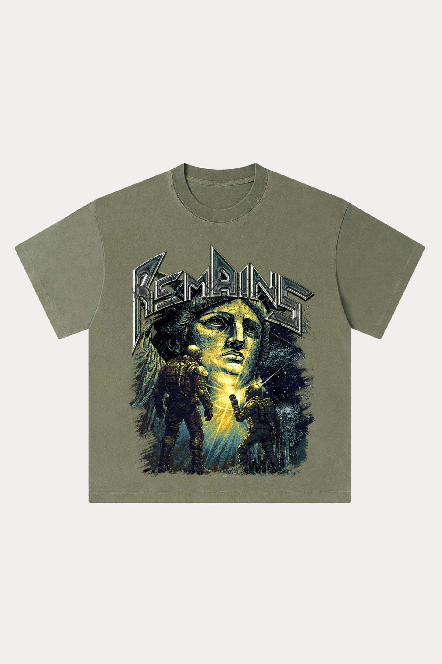 Evilnova Remains Washed Streetwear T-Shirt-Evilnova