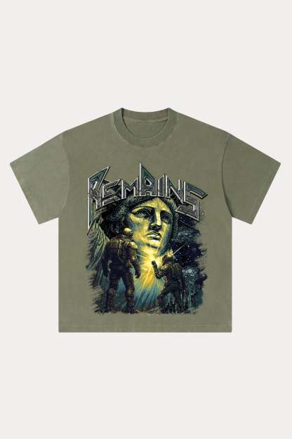 Evilnova Remains Washed Streetwear T-Shirt-Evilnova