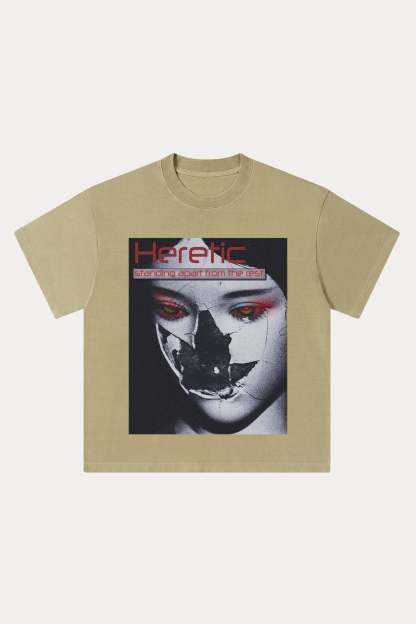 Evilnova Heretic Washed Streetwear T-Shirt-Evilnova
