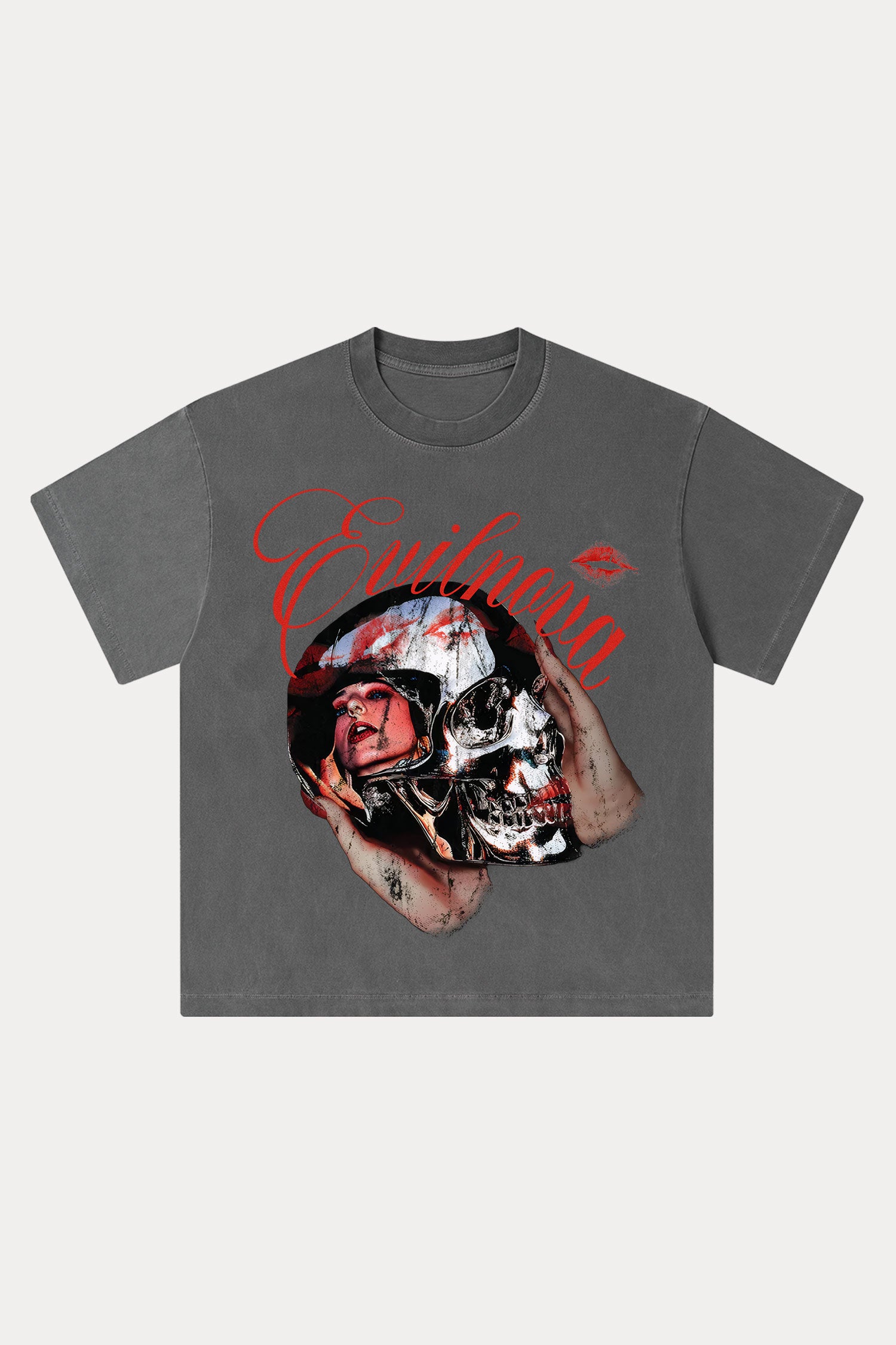 Evilnova Reflections Washed Streetwear T-Shirt-Evilnova