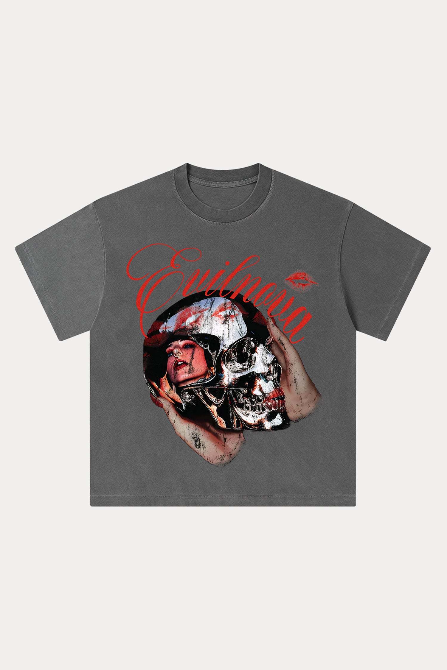 Evilnova Reflections Washed Streetwear T-Shirt-Evilnova