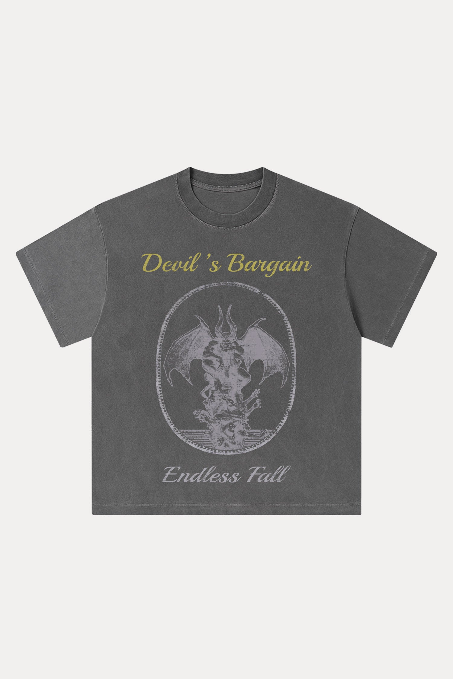 Evilnova Devil's Bargain Washed Streetwear T-Shirt-Evilnova