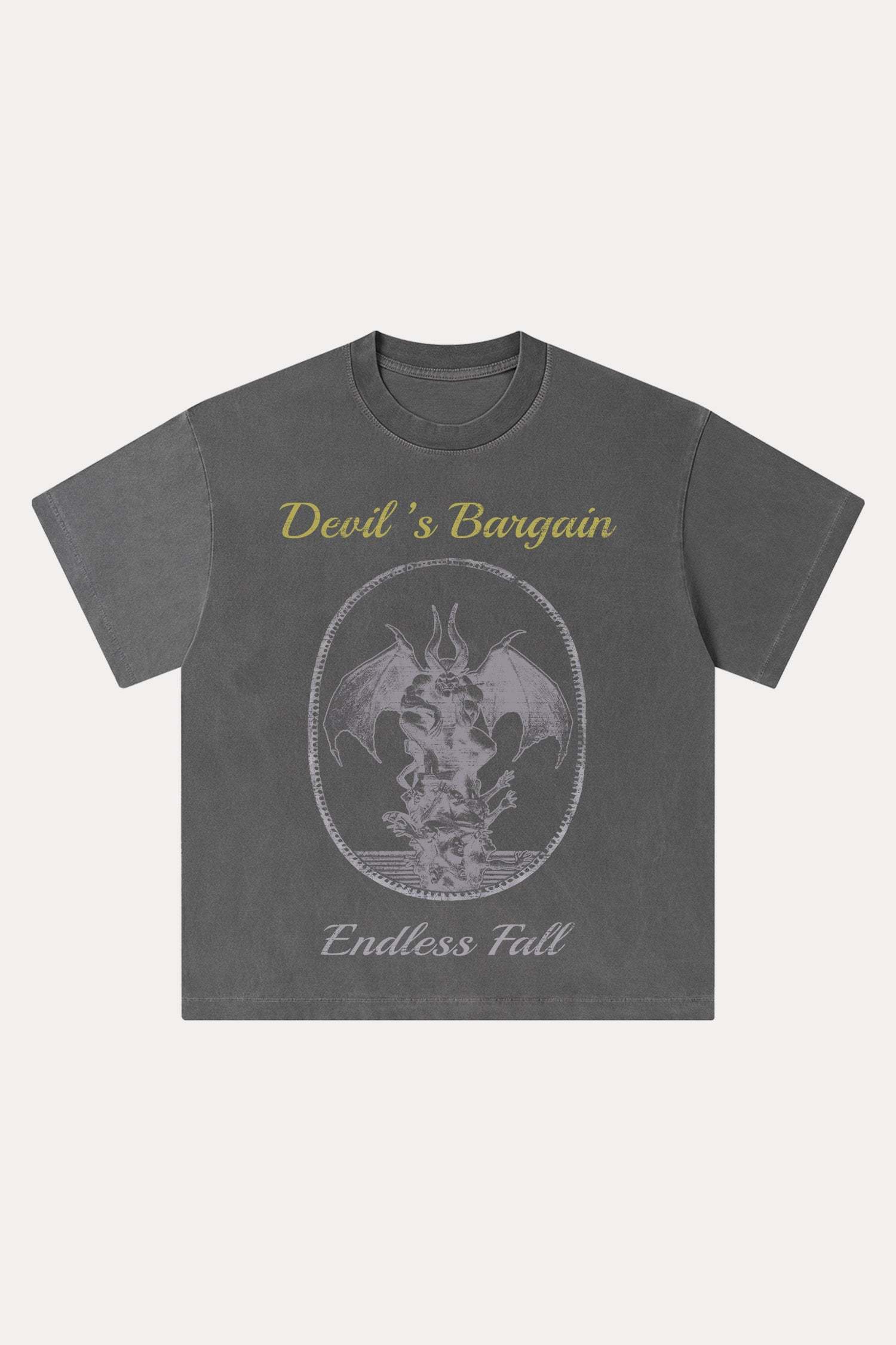 Evilnova Devil's Bargain Washed Streetwear T-Shirt-Evilnova