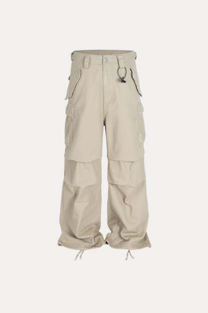 Evilnova Apricot Multi-Pocket Baggy Cargo Pants-Evilnova