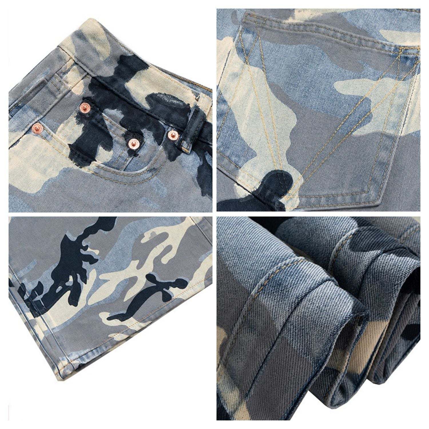Evilnova Snow Camo Baggy Jeans-Evilnova