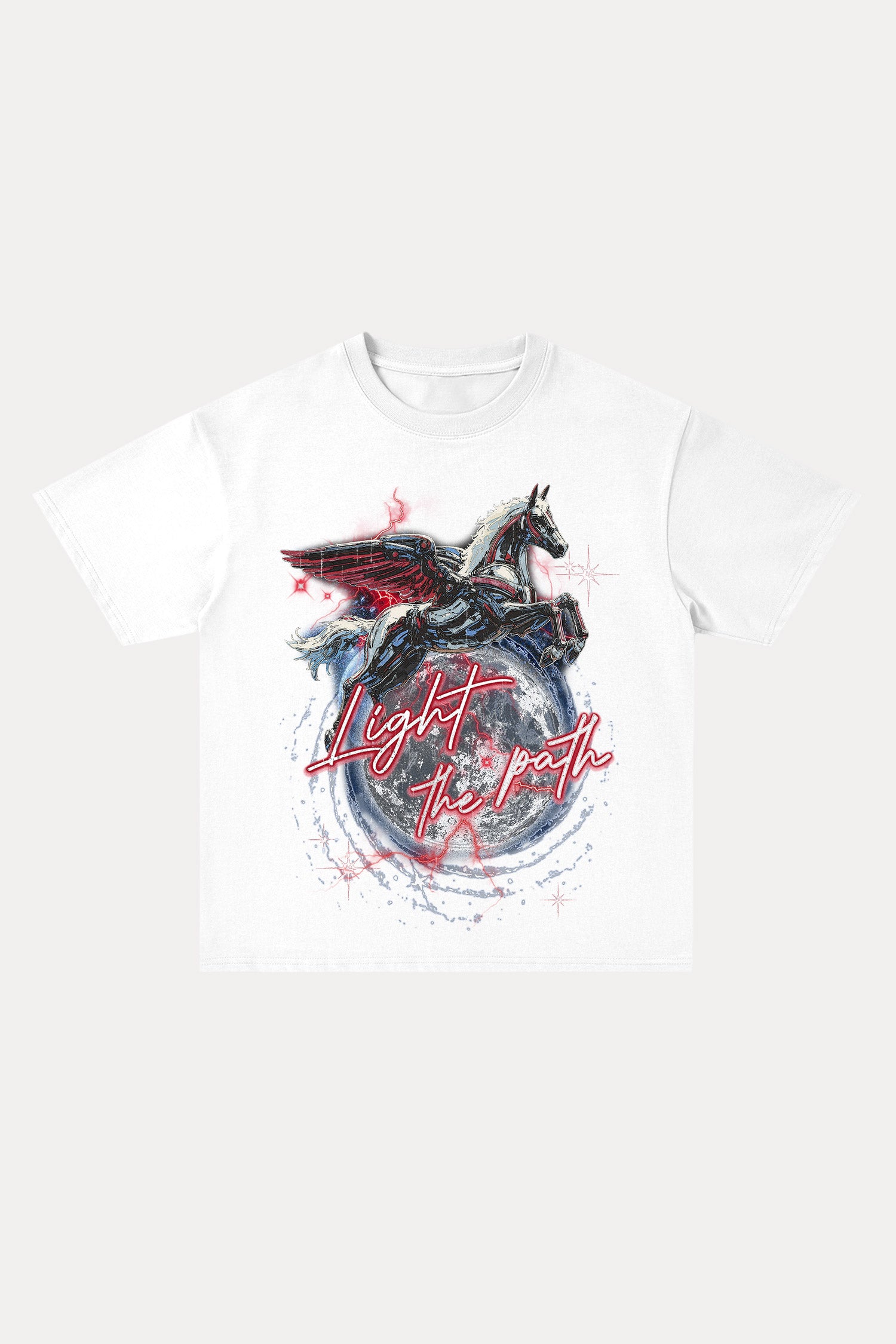 Evilnova Light the path Cotton Oversize T-Shirt-Evilnova