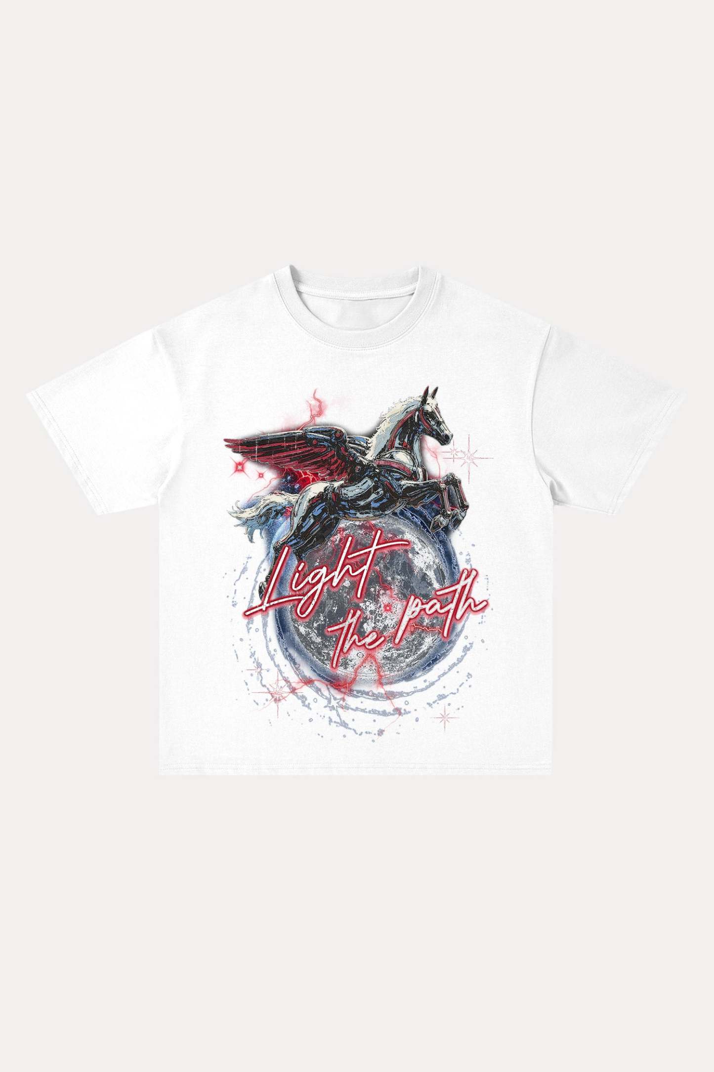 Evilnova Light the path Cotton Oversize T-Shirt-Evilnova