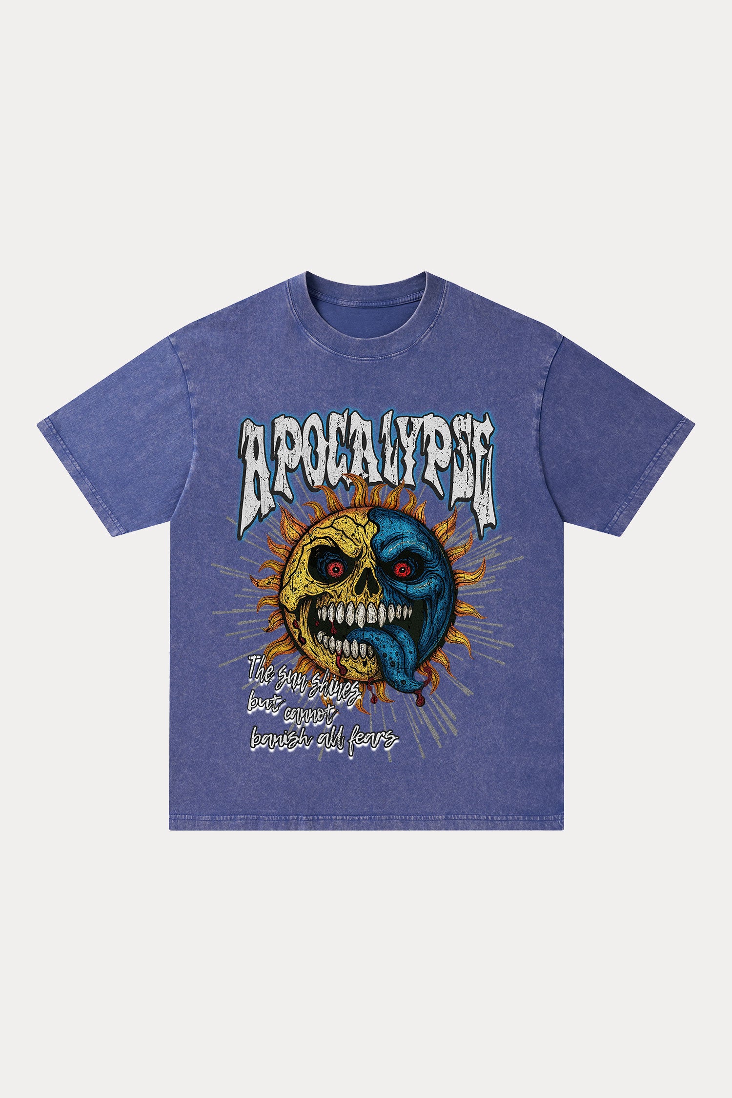 Evilnova Apocalypse Washed Streetwear T-Shirt-Evilnova