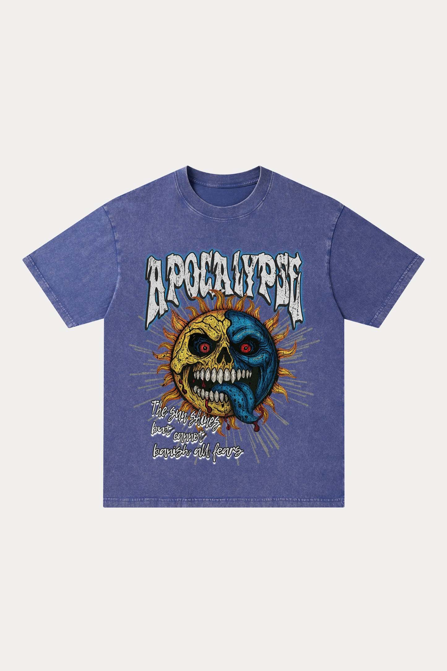 Evilnova Apocalypse Washed Streetwear T-Shirt-Evilnova