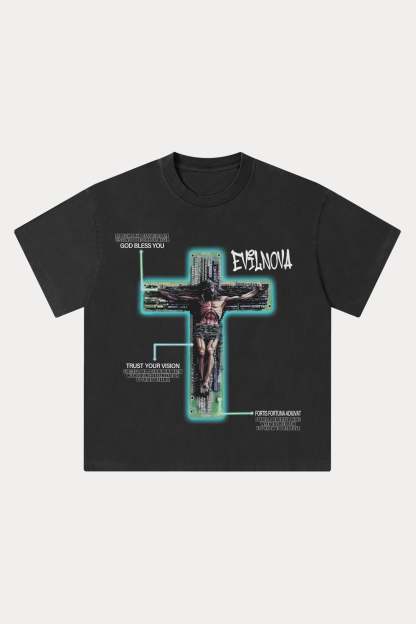 Evilnova We All Need Good Washed Streetwear T-Shirt-Evilnova