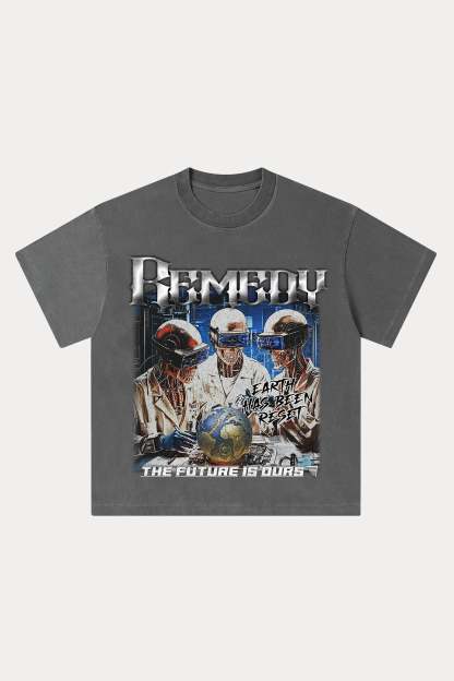 Evilnova Remedy Washed Streetwear T-Shirt-Evilnova