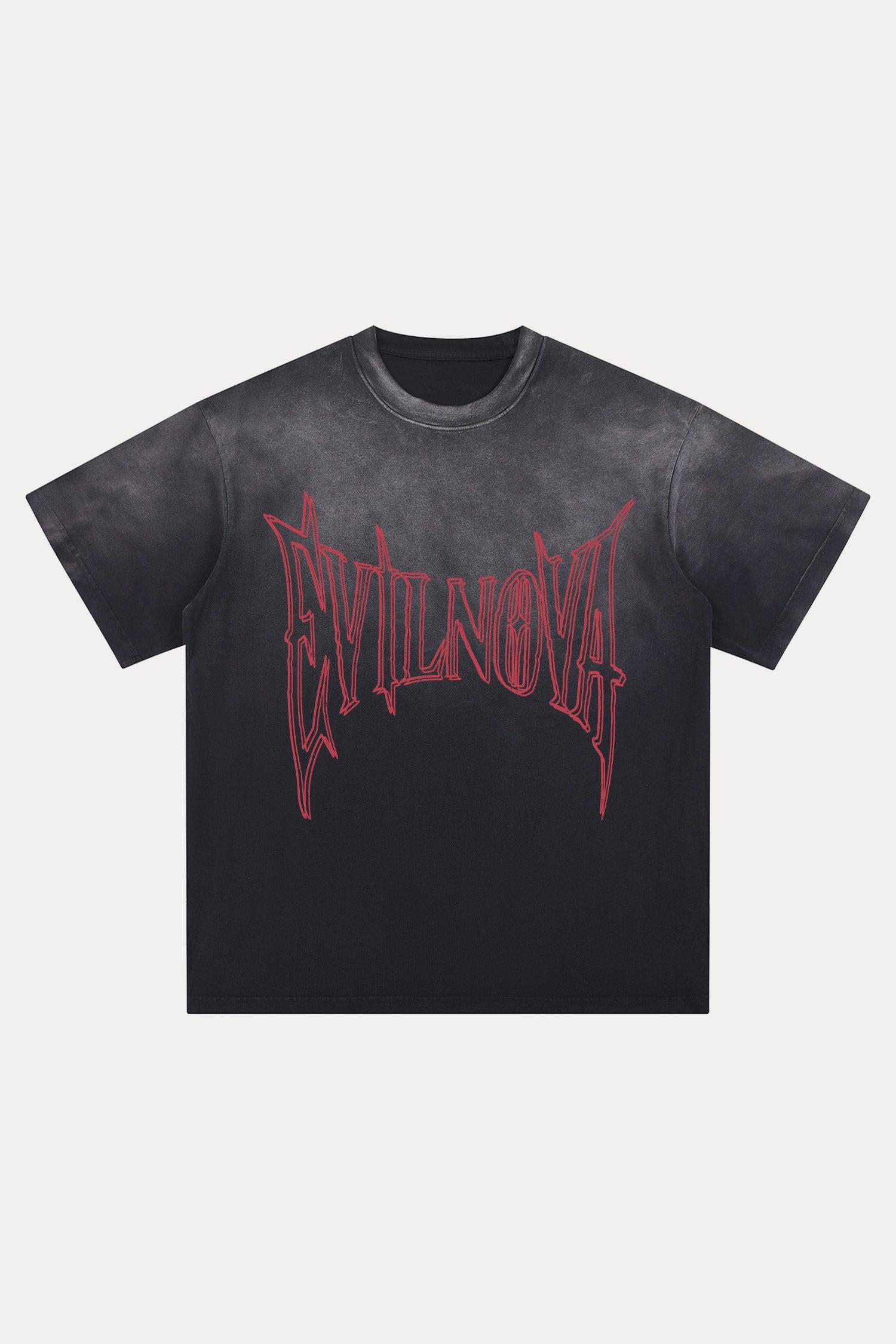 Evilnova Inferno Distressed Washed T-Shirt-Evilnova
