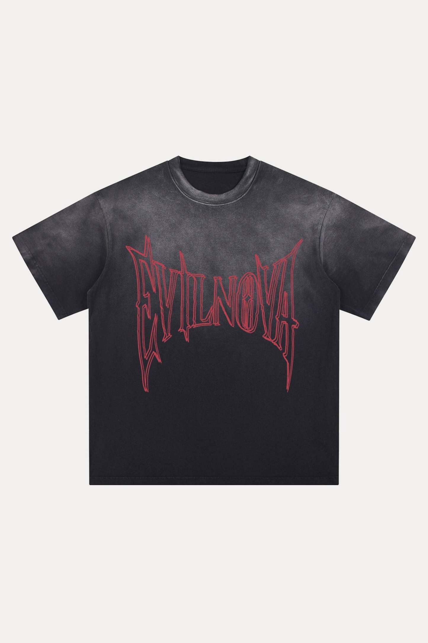 Evilnova Inferno Distressed Washed T-Shirt-Evilnova