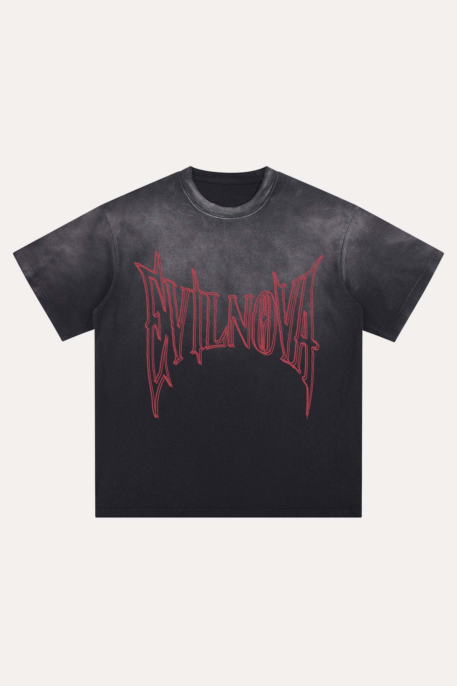Evilnova Inferno Distressed Washed T-Shirt-Evilnova