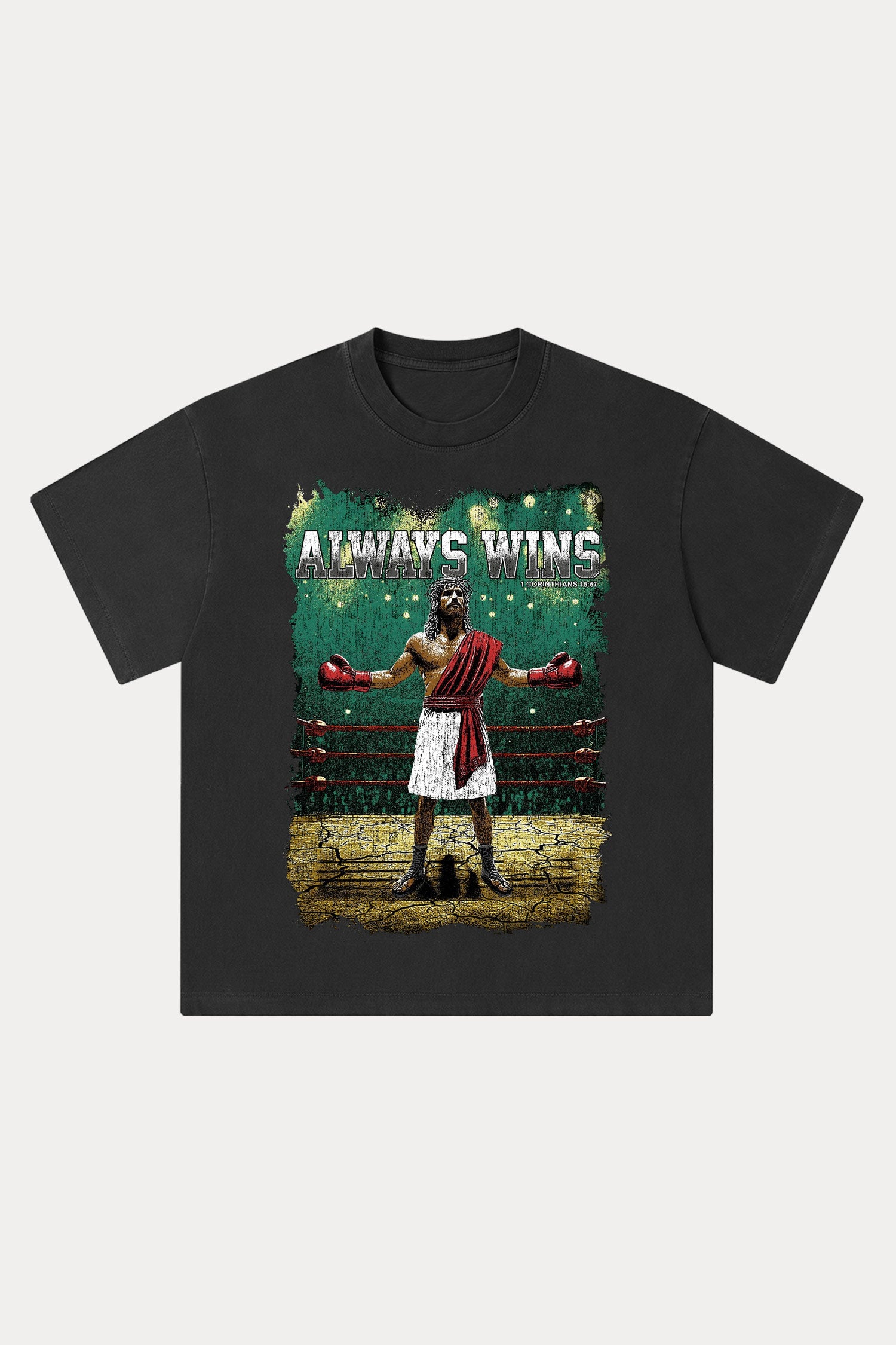 Evilnova Always Win Washed Streetwear T-Shirt-Evilnova