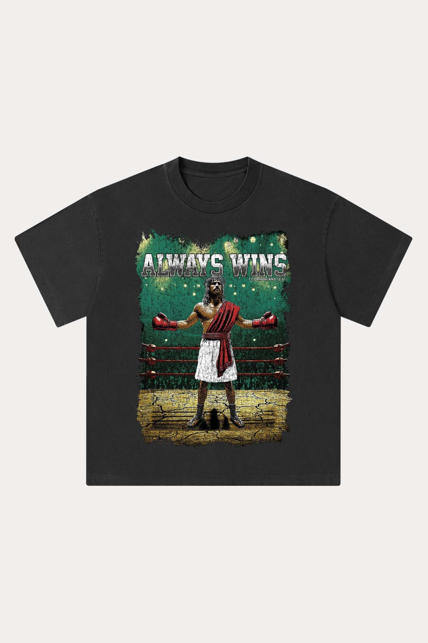 Evilnova Always Win Washed Streetwear T-Shirt-Evilnova