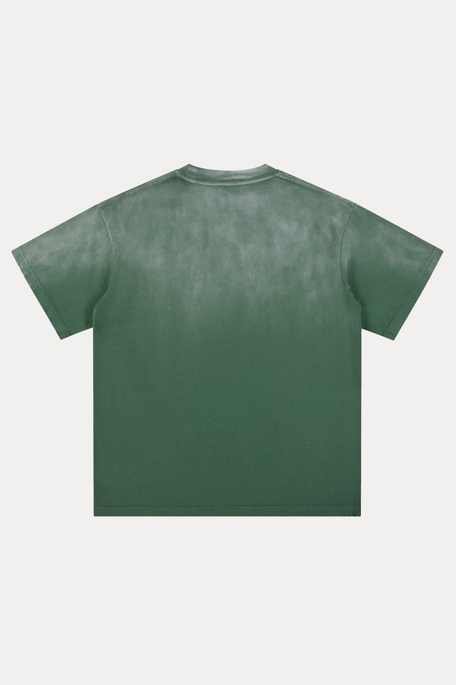 Evilnova Grass Green Basic Logo Distressed Washed T-Shirt-Evilnova