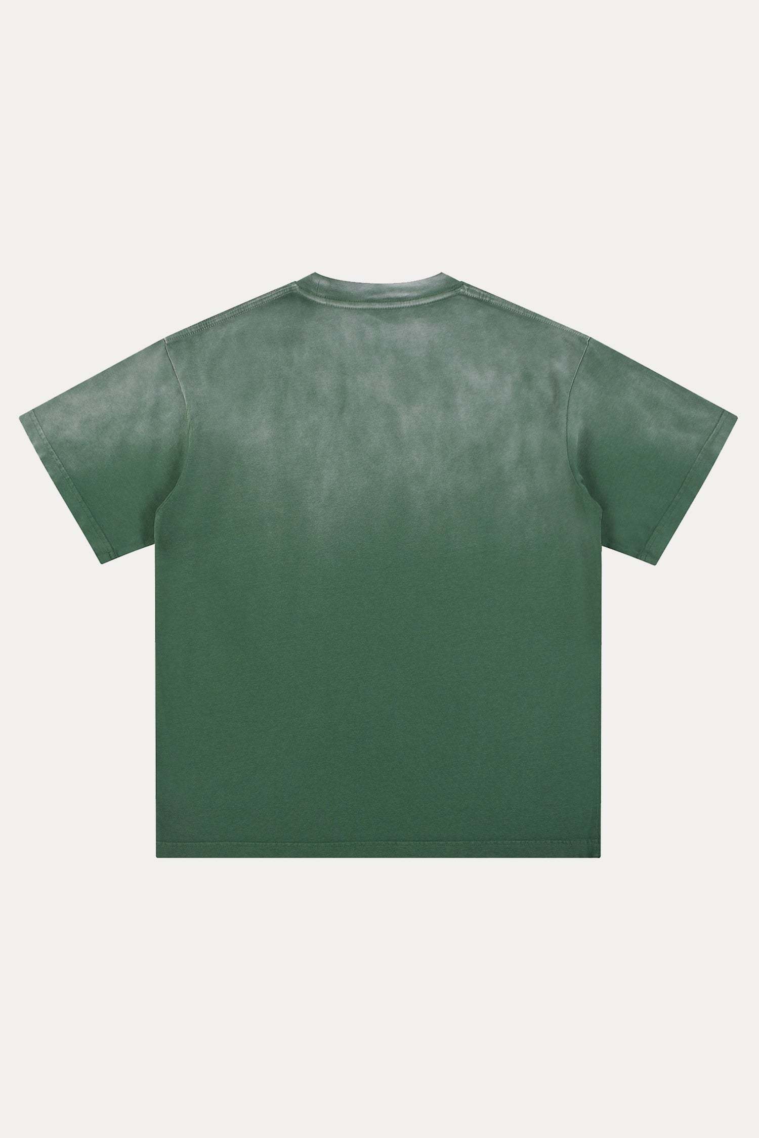 Evilnova Grass Green Basic Logo Distressed Washed T-Shirt-Evilnova