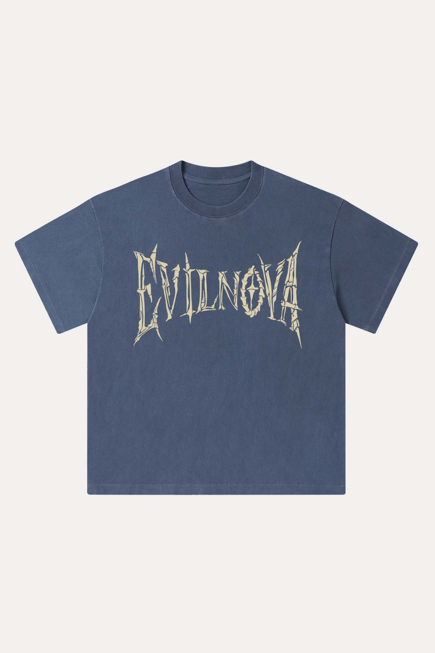 Evilnova Skeleton Washed Streetwear T-Shirt-Evilnova