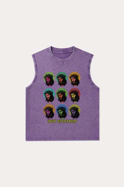 Evilnova Holy Spectrum Washed Tank Top-Evilnova