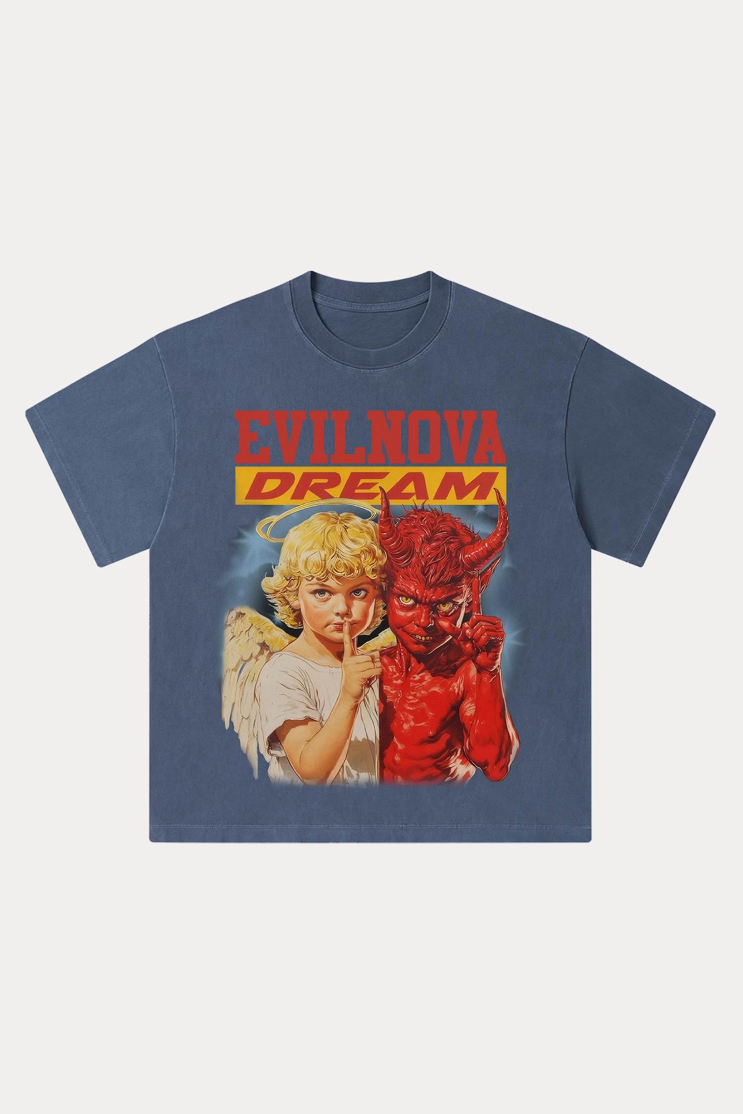 Evilnova Dream Washed Streetwear T-Shirt-Evilnova