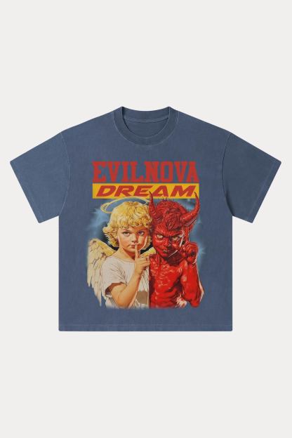 Evilnova Dream Washed Streetwear T-Shirt-Evilnova