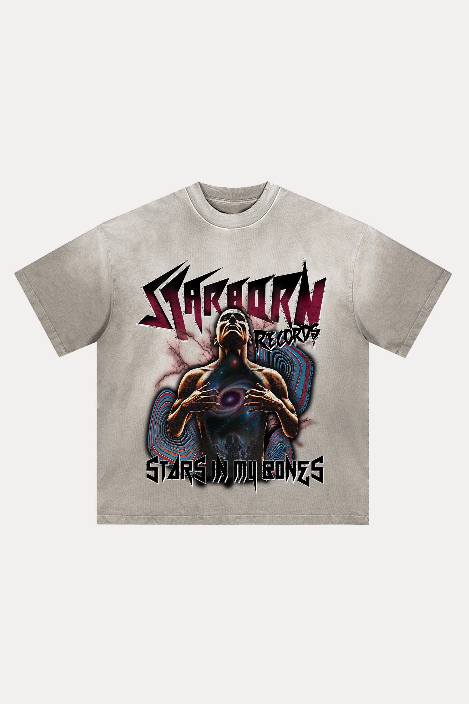 Evilnova Starborn Distressed Washed T-Shirt-Evilnova