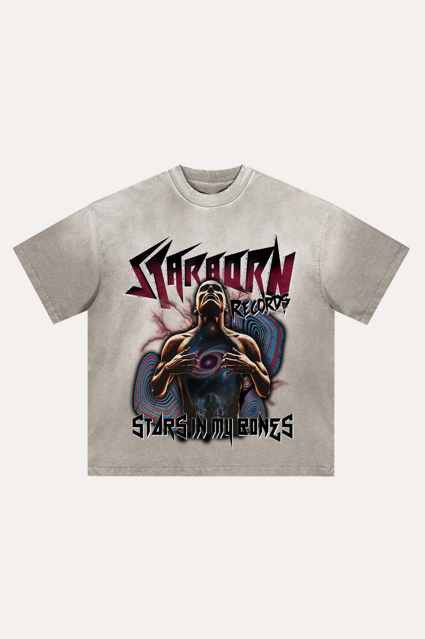 Evilnova Starborn Distressed Washed T-Shirt-Evilnova