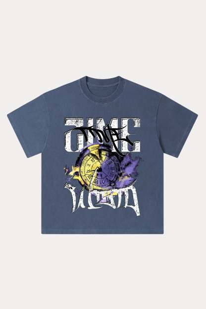 Evilnova Time Washed Streetwear T-Shirt-Evilnova