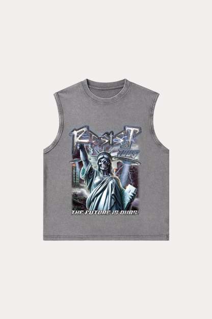 Evilnova Resist Washed Tank Top-Evilnova