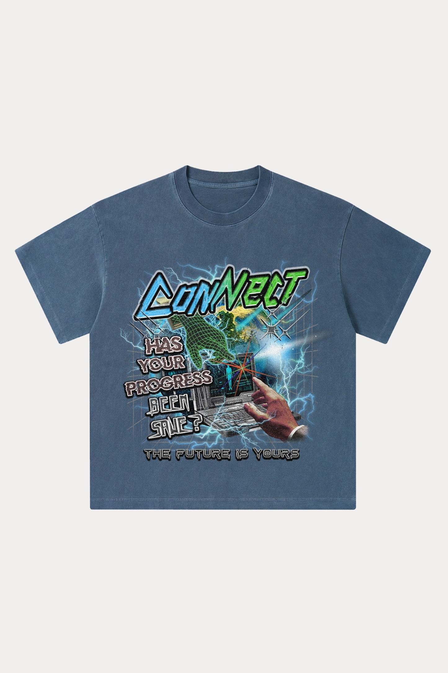 Evilnova Connect Washed Streetwear T-Shirt-Evilnova