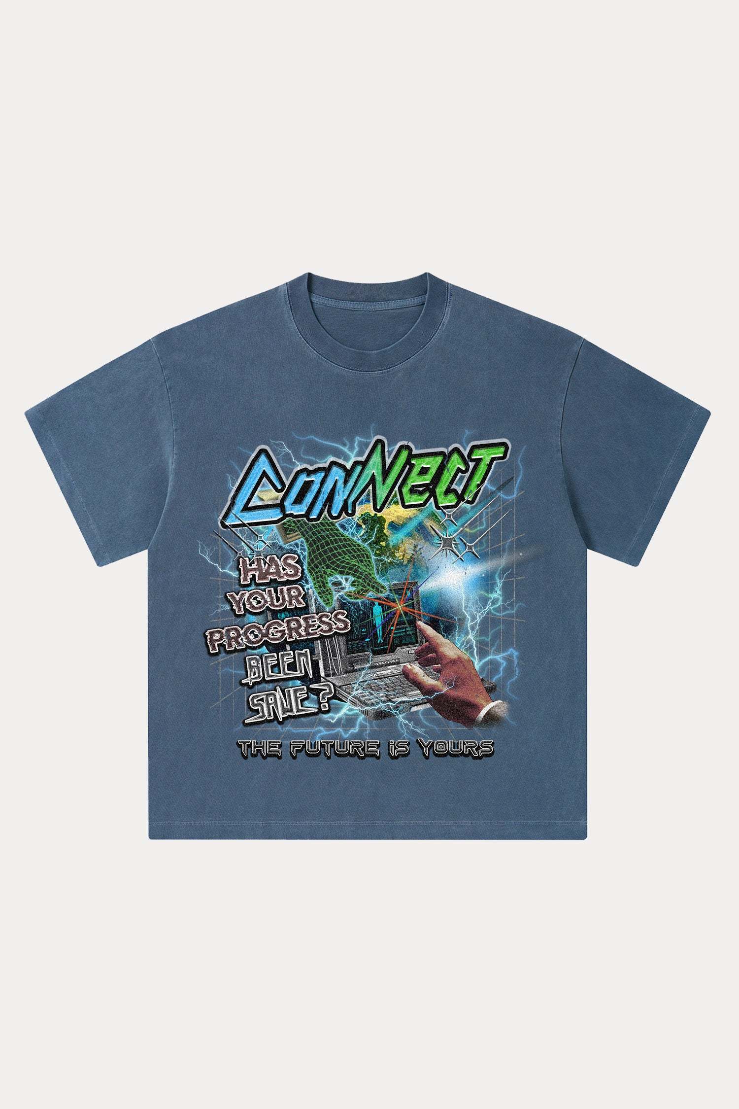 Evilnova Connect Washed Streetwear T-Shirt-Evilnova