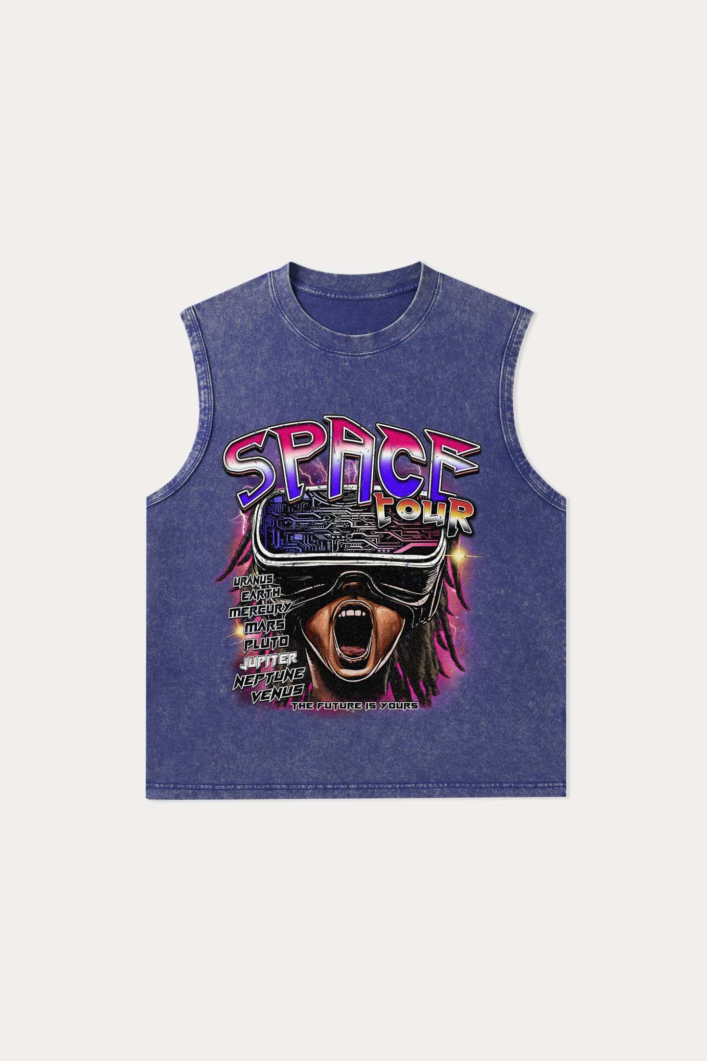 Evilnova Space Tour Washed Tank Top-Evilnova