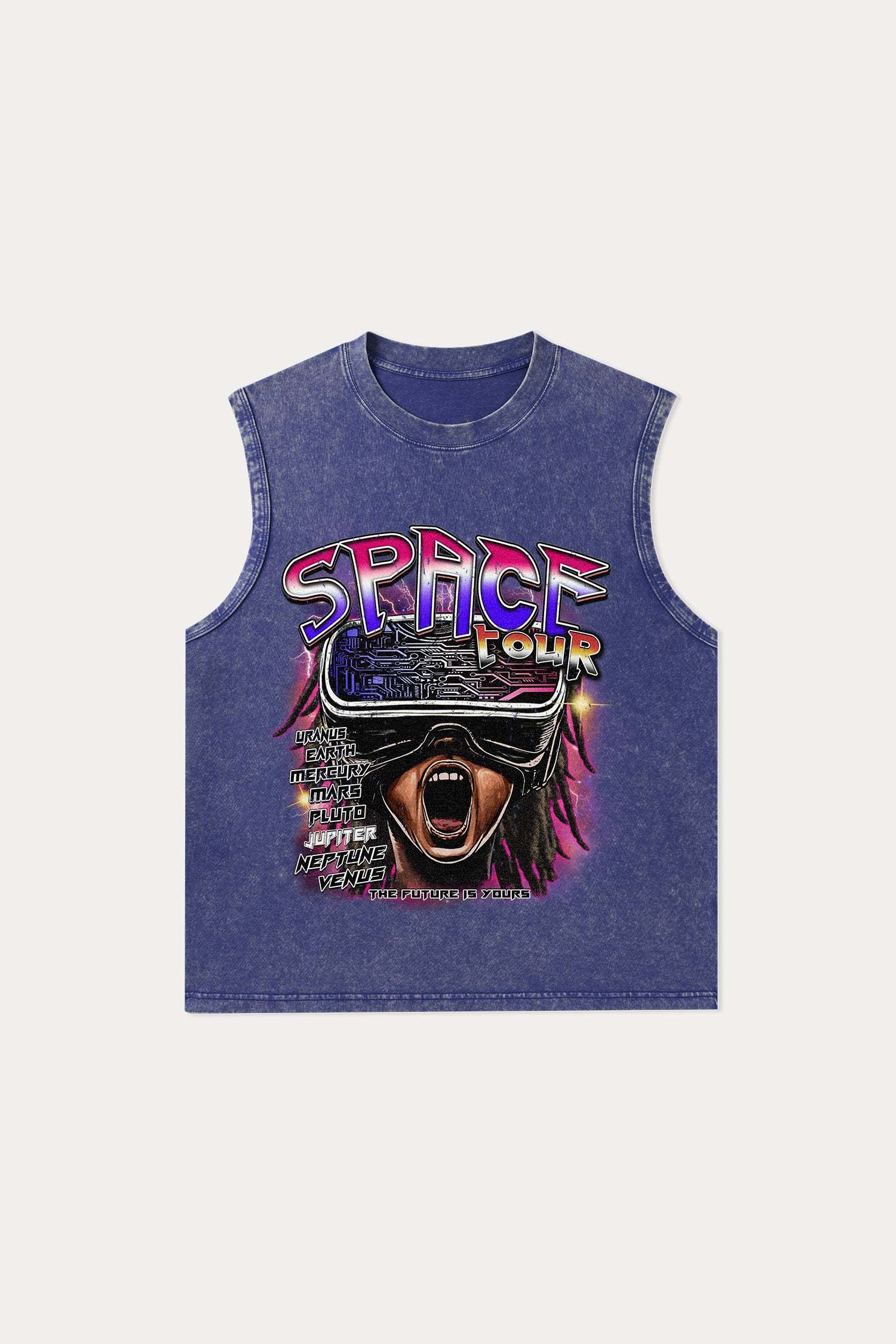 Evilnova Space Tour Washed Tank Top-Evilnova