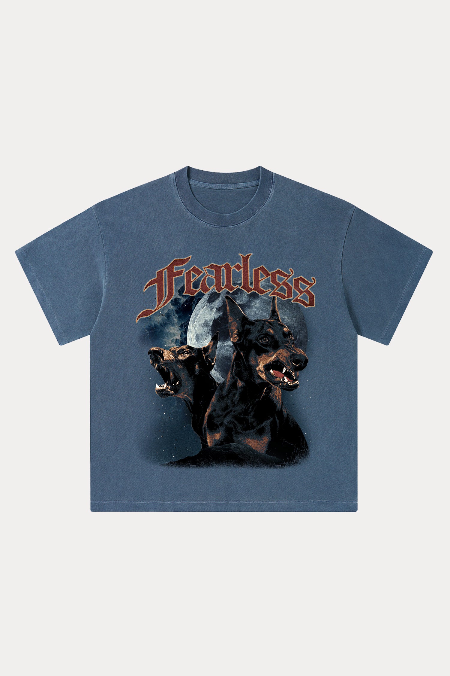 Evilnova Fearless Washed Streetwear T-Shirt-Evilnova