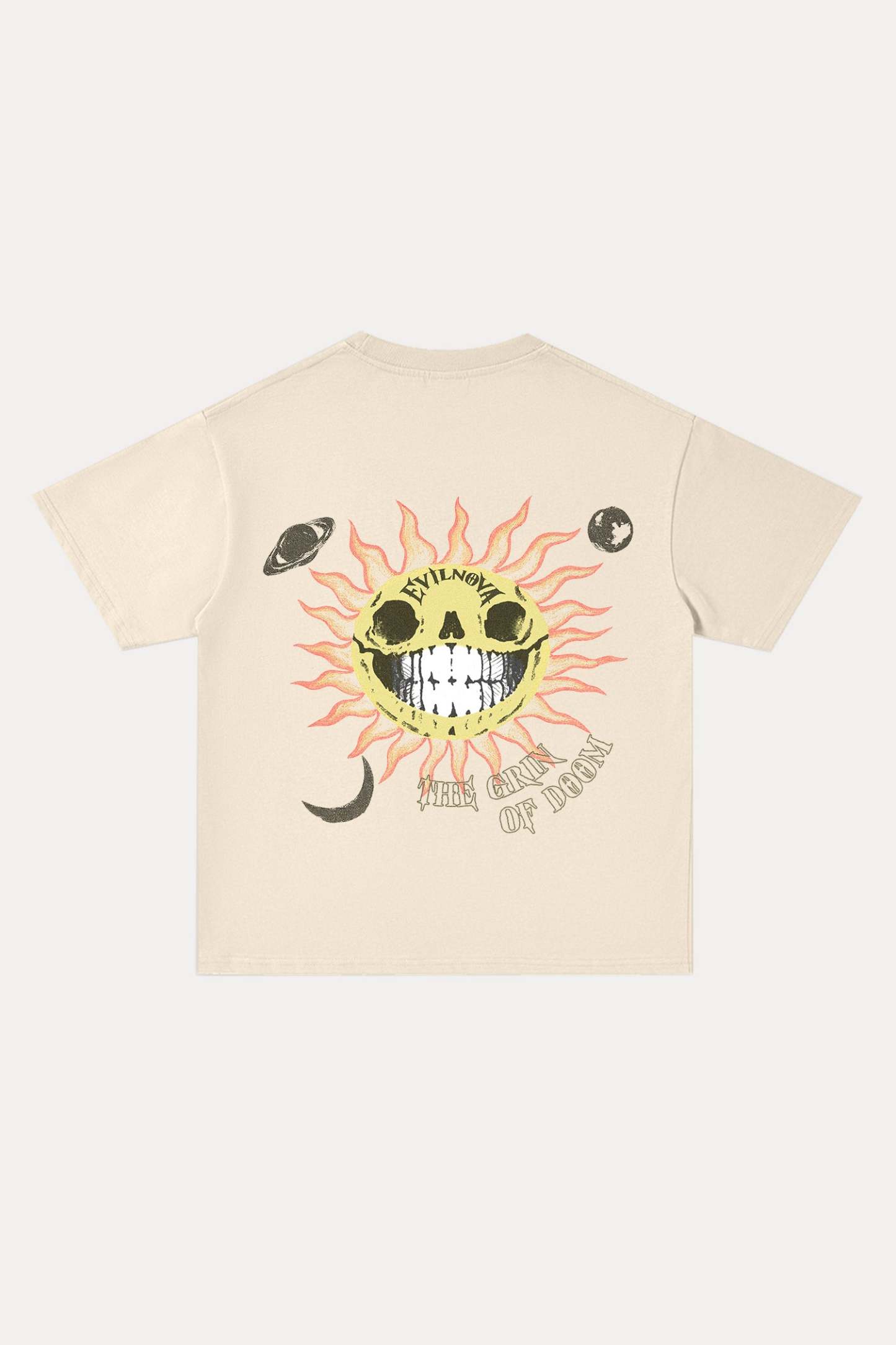 Evilnova The Grin of Doom Cotton Oversize T-Shirt-Evilnova