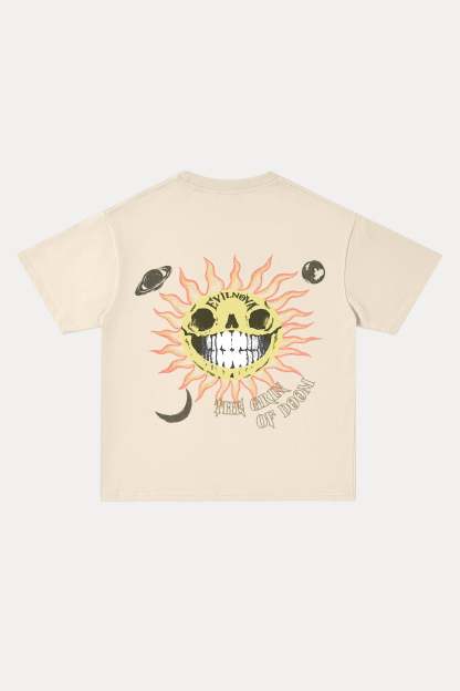 Evilnova The Grin of Doom Cotton Oversize T-Shirt-Evilnova