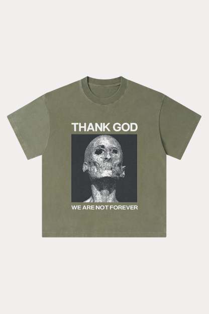 Evilnova We Are Not Forever Washed Streetwear T-Shirt-Evilnova