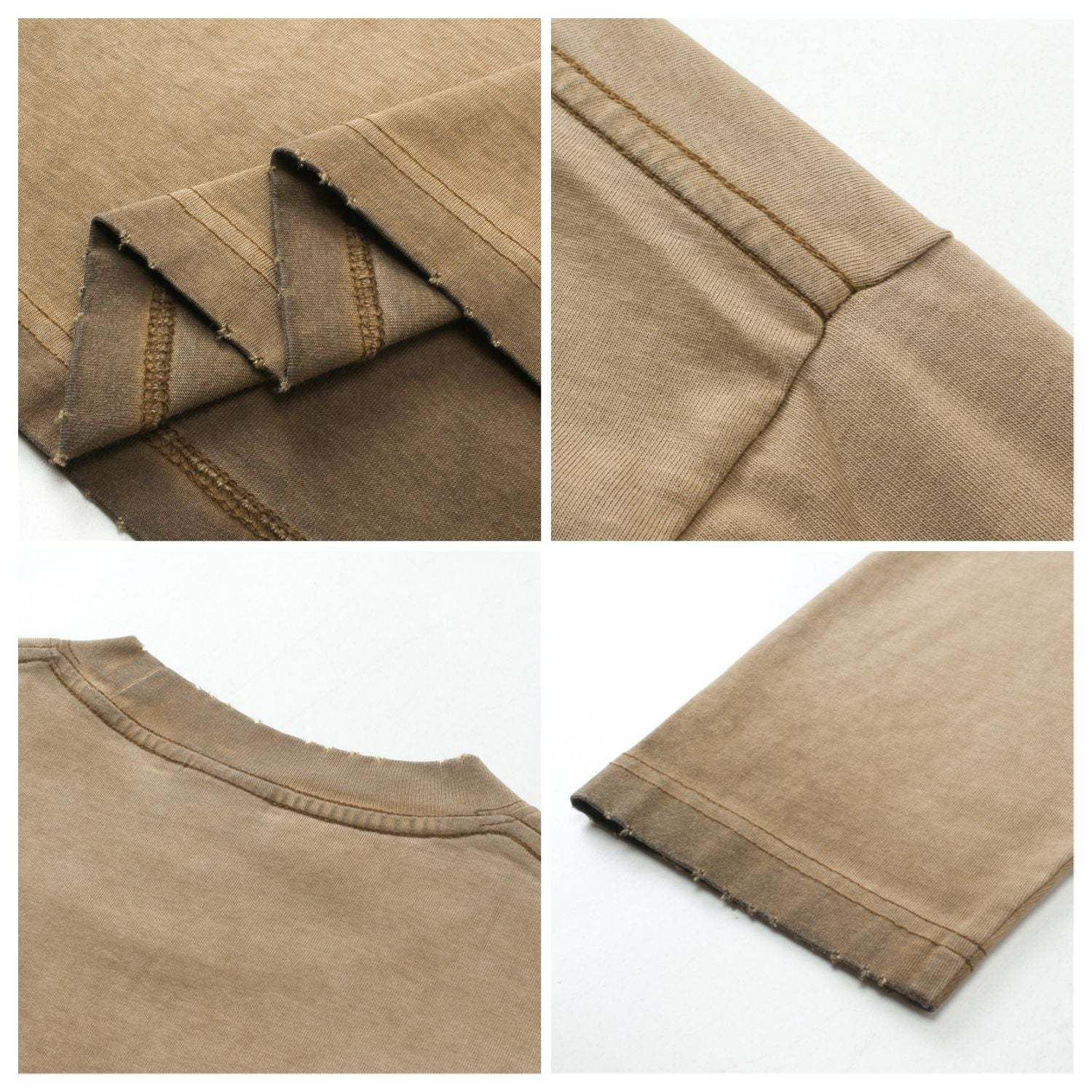 Evilnova Galactic Child Distressed Washed Long Sleeve Tee-Evilnova