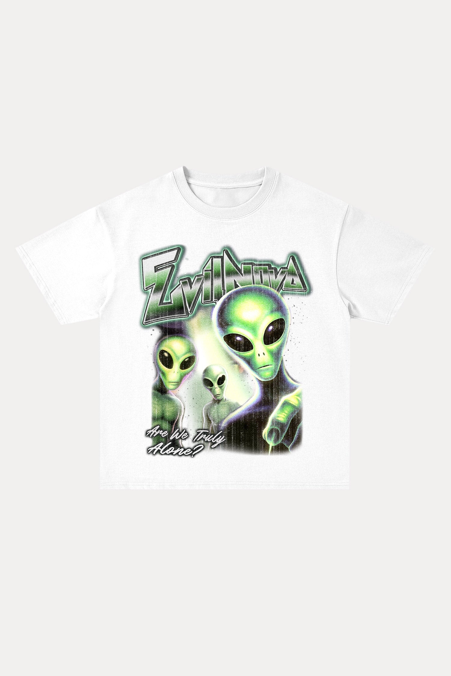 Evilnova Are We Truly Alone Cotton Oversize T-Shirt-Evilnova