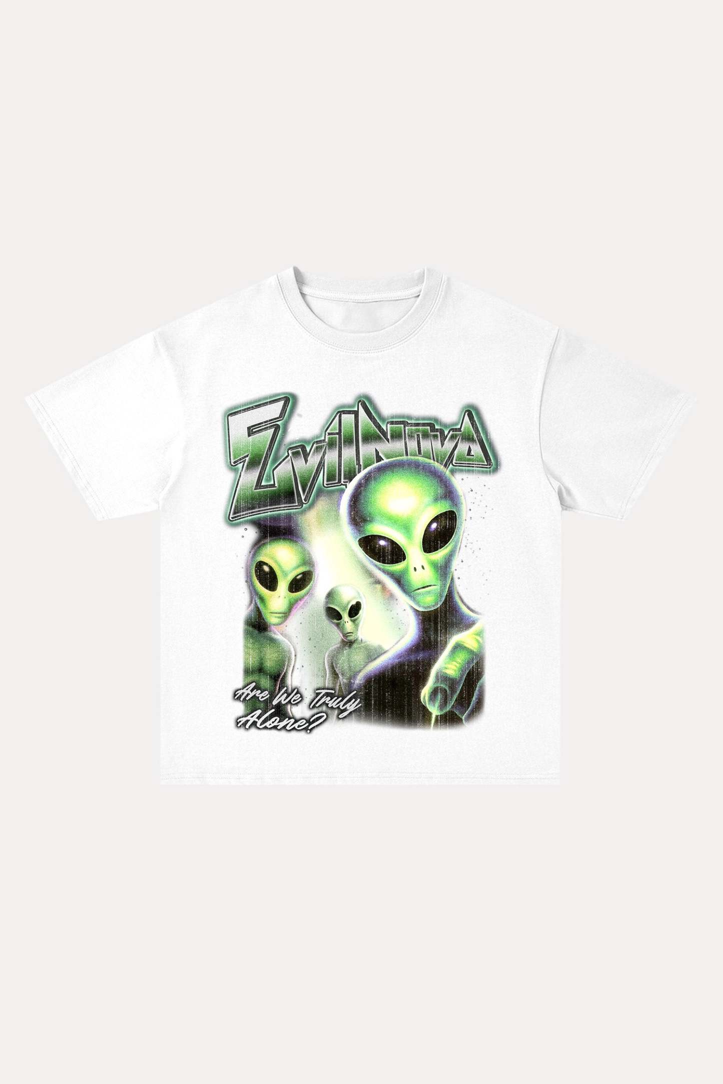 Evilnova Are We Truly Alone Cotton Oversize T-Shirt-Evilnova