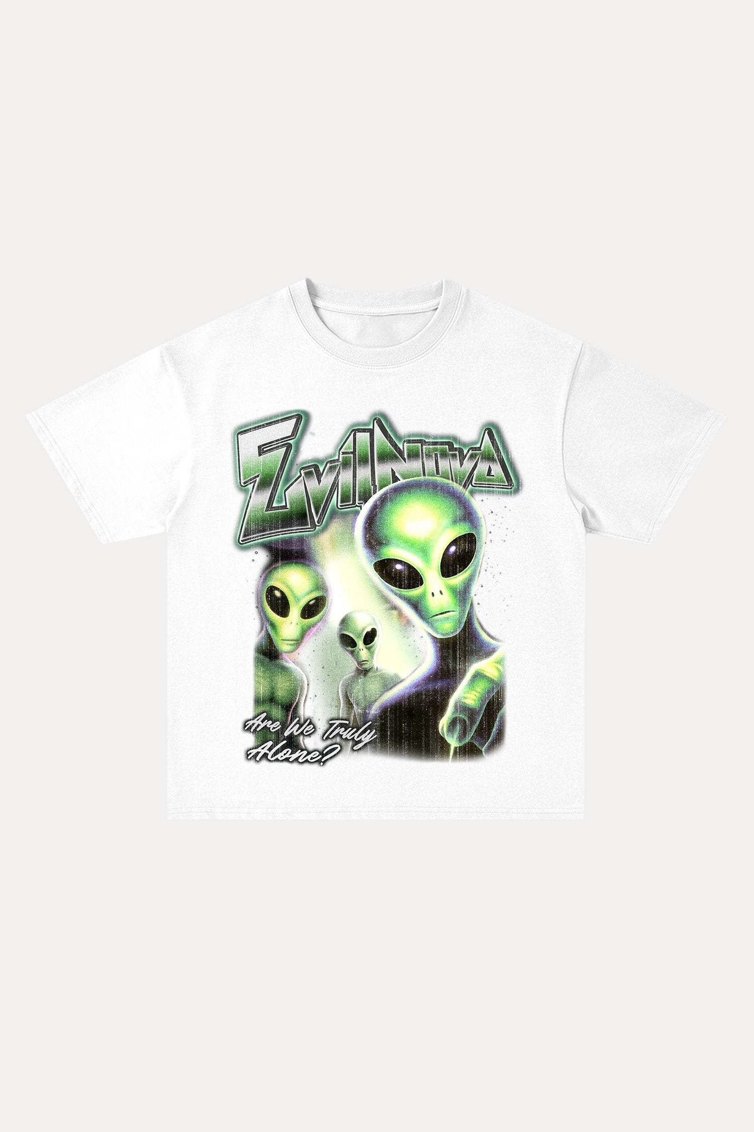 Evilnova Are We Truly Alone Cotton Oversize T-Shirt-Evilnova