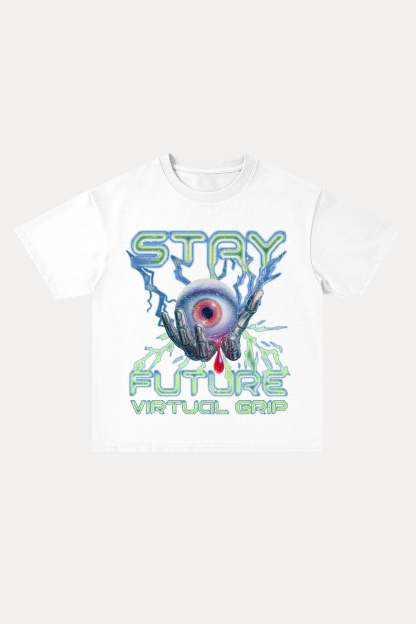 Evilnova Stay Future Cotton Oversize T-Shirt-Evilnova