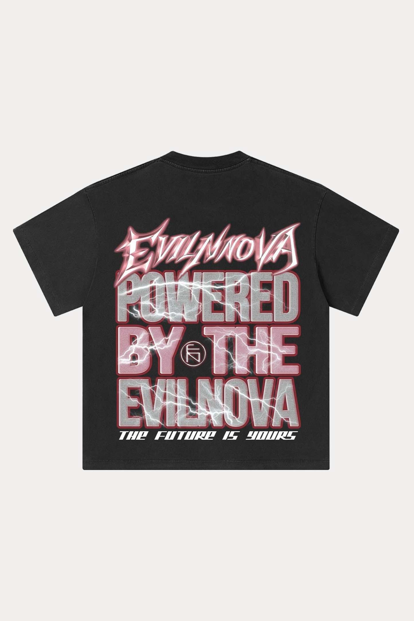 Evilnova Powered Washed Streetwear T-Shirt-Evilnova