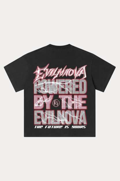 Evilnova Powered Washed Streetwear T-Shirt-Evilnova