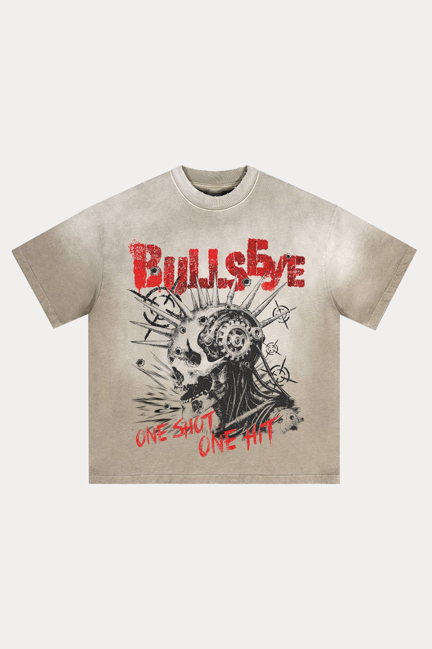 Evilnova Bullseye Distressed Washed T-Shirt-Evilnova