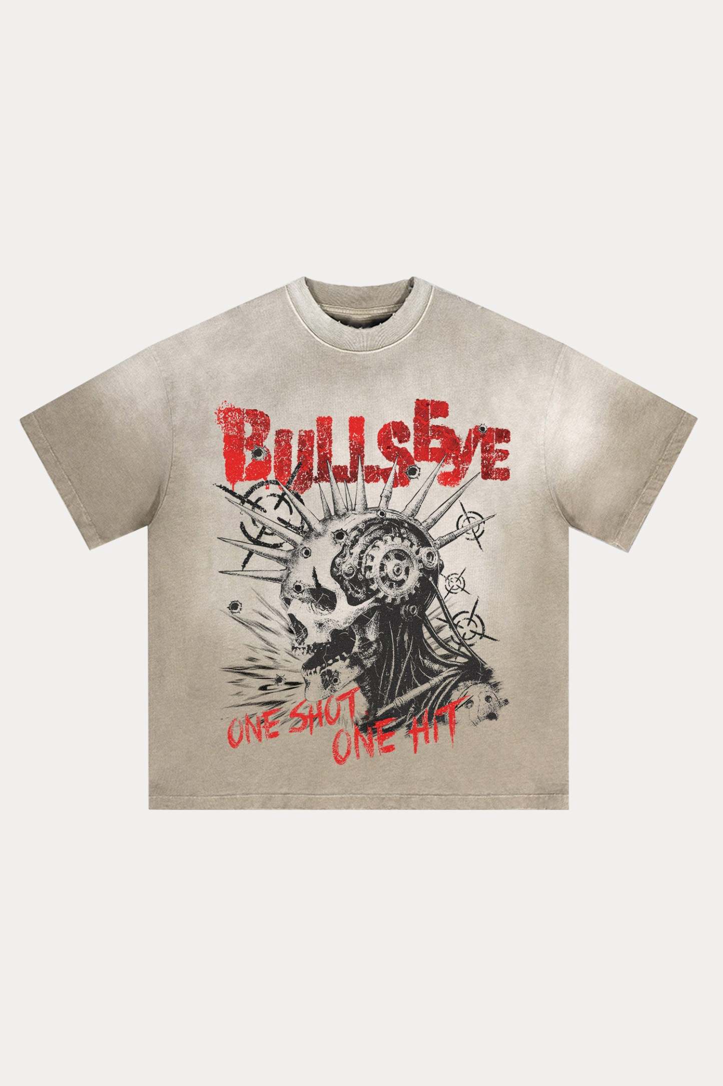 Evilnova Bullseye Distressed Washed T-Shirt-Evilnova
