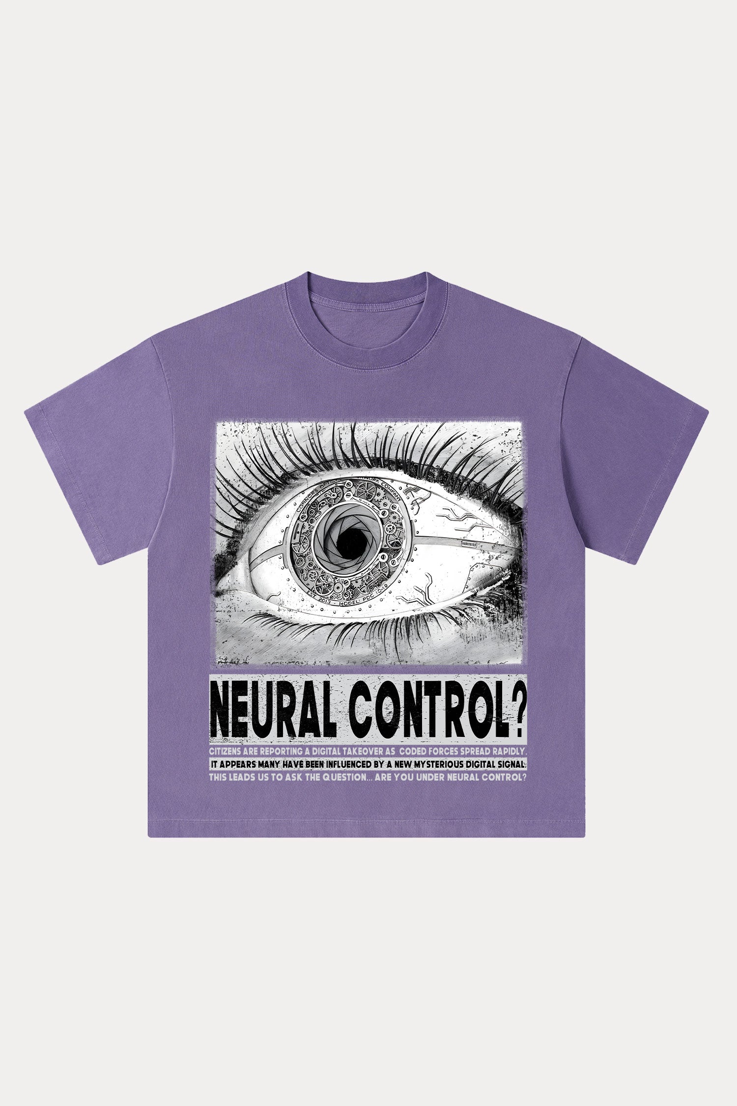Evilnova Neural Control Washed Streetwear T-Shirt-Evilnova