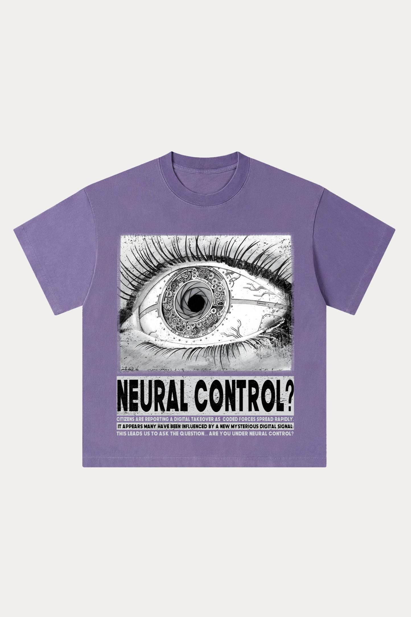 Evilnova Neural Control Washed Streetwear T-Shirt-Evilnova